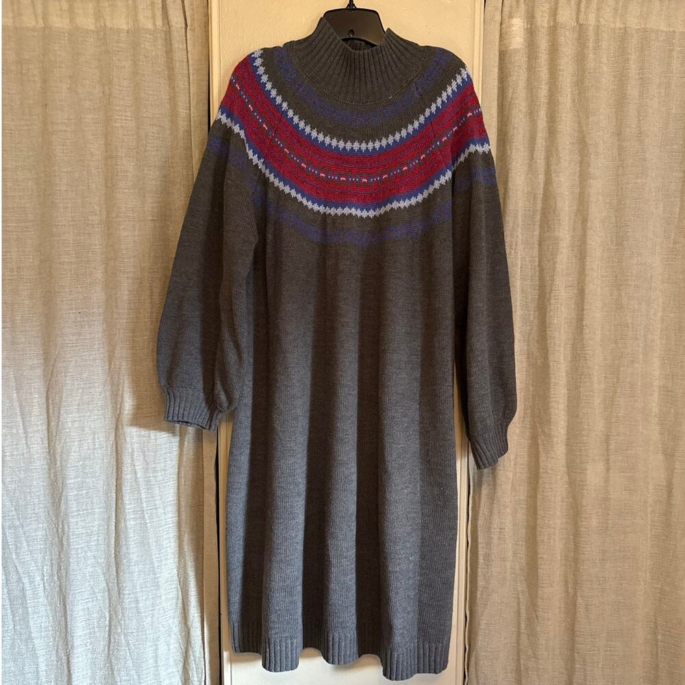 Lane Bryant Fair Isle Sweater Midi Dress | Cozy Knit | Holiday Classic